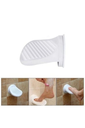 4 Adet Banyo Ayak Dayanağı Pedalı – Duş Ayak Dayanağı, Ayak Destek Aparatı, Plastik Beyaz, Shower Foot Rest, Foot Pedal