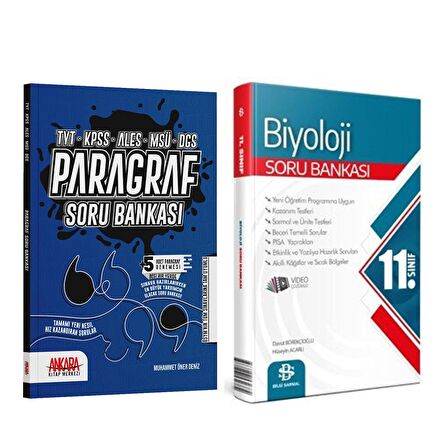 Bilgi Sarmal 11.Sınıf Biyoloji ve AKM Paragraf Soru Bankası Seti 2 Kitap