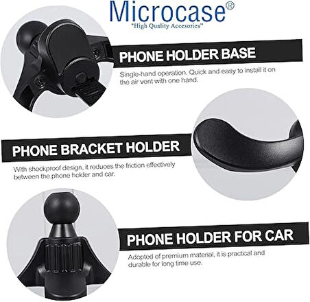 Microcase Oto Araç Tutucu Sağlam Ayarlanabilir Kıskaçlı Tutucu Parçası 17mm- SİYAH - AL4260