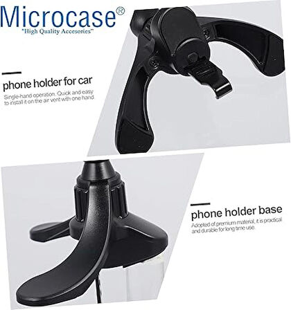 Microcase Oto Araç Tutucu Sağlam Ayarlanabilir Kıskaçlı Tutucu Parçası 17mm- SİYAH - AL4260