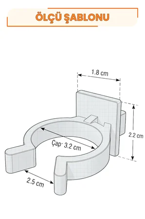 Alüminyum Profil İçin Beyaz Baza Klipsi 6 Adet 3,2 cm – Mutfak Tezgahı, Banyo Dolabı, Ayakkabılık, Mobilya ve Dolap Ayakları İçin Dayanıklı Plastik Ayak Tutucu Klips Seti, Kolay Montaj ve Kullanım
