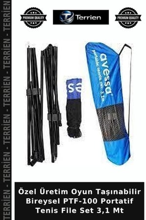Özel Üretim Oyun Taşınabilir Bireysel PTF-100 Portatif Tenis File Set 3,1 Mt