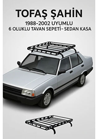Tofaş Şahin 1988-2002 Uyumlu 6 Oluklu Tavan Sepeti - Sedan Kasa