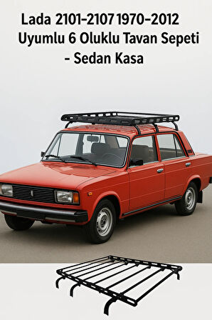 Lada 2101-2107 1970-2012 Uyumlu 6 Oluklu Tavan Sepeti - Sedan Kasa