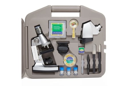 Optik Alet Oyun Aleti Projektörlü Mikroskop Seti -50x-100x-200x-400x-600-1200x