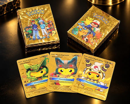 Delux Serisi Popüler Karakter Objesi Anime Karakteri Pokemon Oyun Kartı