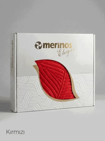 MERİNOS Elegans Çift Kişilik Battaniye Kırmızı