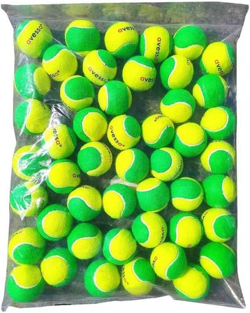Premium Parti Salon Spor TT-9 Tenis Topu Yeşil 9 Yaş Çocuk Poşette 48'Lİ
