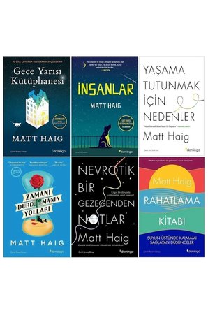 Matt Haig Seti (6 Kitap) Gece Yarısı Kütüphanesi +Zamanı Durdurmanın Yolları +İnsanlar +3
