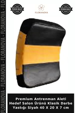 Premium Antrenman Aleti Hedef Salon Ürünü Klasik Darbe Yastığı Siyah 40 X 20 X 7 cm