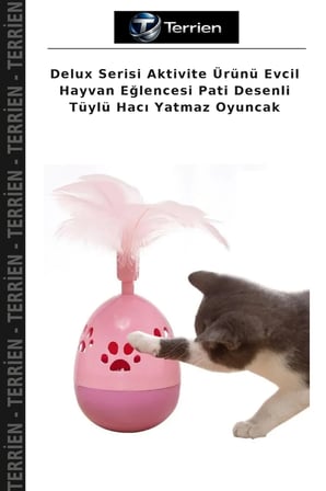 Delux Serisi Aktivite Ürünü Evcil Hayvan Eğlencesi Pati Desenli Tüylü Hacı Yatmaz Oyuncak
