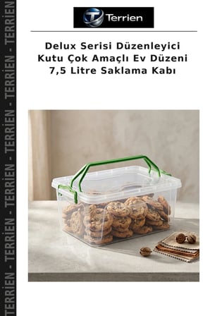 Delux Serisi Düzenleyici Kutu Çok Amaçlı Ev Düzeni 7,5 Litre Saklama Kabı