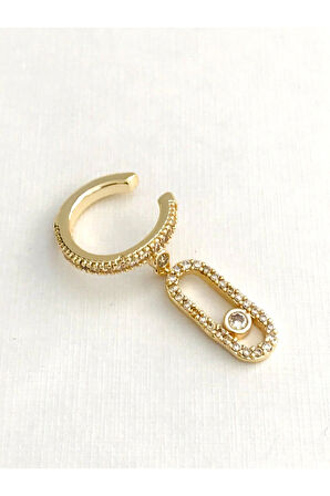 Çelik Taşlı Kıkırdak Küpe