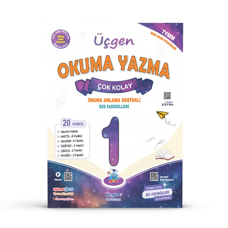1.Sınıf Üçgen Okuma Yazma  Seti (1.Dönem) (Hediyeli)