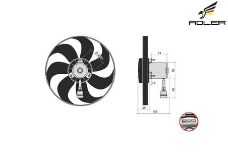 6X0959455F Fan Motoru ( Uzun Motor ) - A3-Arona-Beetle-Bora-Cordoba-Fabia-Golf-Ibiza-Lupo-Octavia-Polo