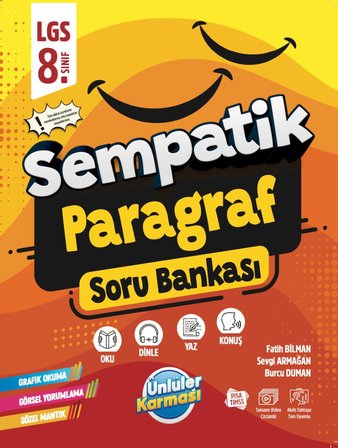 8.Sınıf Sempatik Paragraf Soru Bankası- Her Güne Bir Paragraf + 3 Fragman Deneme