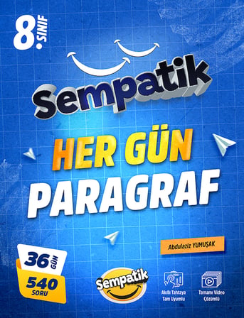 8.Sınıf Sempatik Paragraf Soru Bankası- Her Güne Bir Paragraf + 3 Fragman Deneme