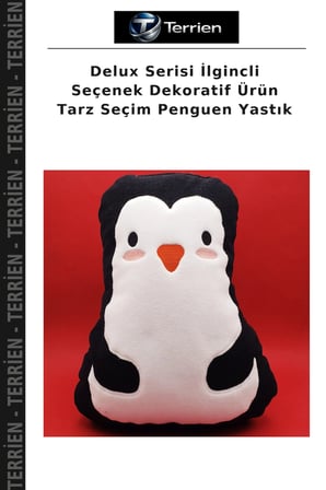 Delux Serisi İlgincli Seçenek Dekoratif Ürün Tarz Seçim Penguen Yastık