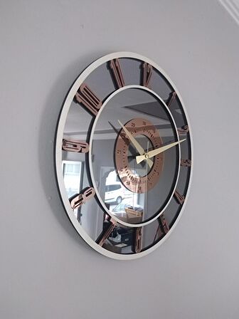 GERÇEK AYNALI DEKORATİF DUVAR SAATİ 40 CM