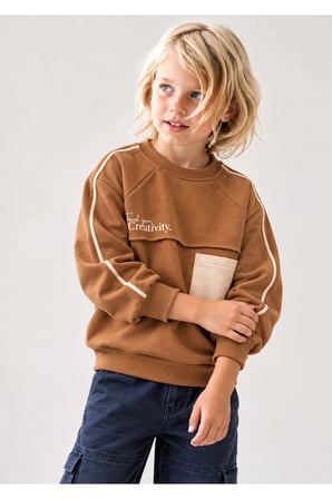 ERKEK ÇOCUK CEP DETAYLI SWEATSHIRT