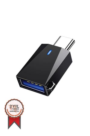Premium Veri Pratik Arayüz YD-70 Siyah USB To Type-C Mini Telefon Çevirici Adaptör