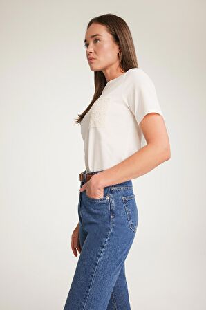 DeFacto Regular Fit Bisiklet Yaka Basic Düz Penye Kısa Kollu Tişört F1152AX25SMER105