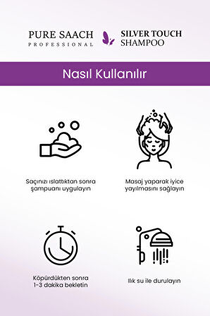 PURE SAACH PROFESSIONAL SİLVER MOR PİGMENT ŞAMPUAN