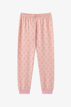Kız Çocuk Pembe Whisper Bows Pamuklu Uzun Kollu 2'li Pijama Takımı