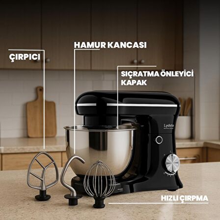 Kitchen Helper PV-4700 1500W-5.2 Litre -10 Kademe Hız Ayarı  Stand Mikser Hamur Yoğurma Makinesi