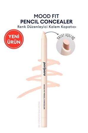 Renk Düzenleyici Kalem Kapatıcı Somon Mercan Rengi PERIPERA Mood Fit Pencil Concealer(001CoverSalmon