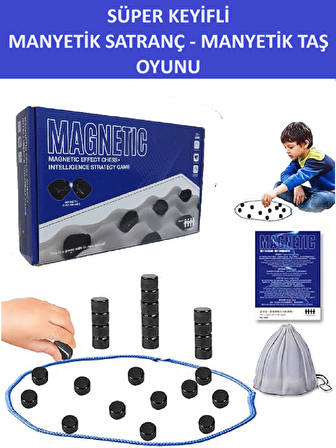 SÜPER KEYİFLİ MANYETİK SATRANÇ - MANYETİK TAŞ OYUNU - HARİKA VAKİT GEÇİRMEK İÇİN