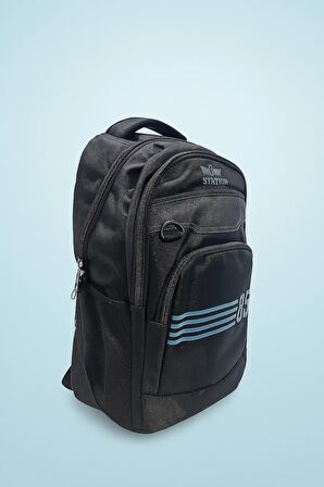 NEWFULL STATİON 85 ASTARLI SIRT VE OKUL ÇANTASI-LAPTOP BÖLMELİ -SİYAH