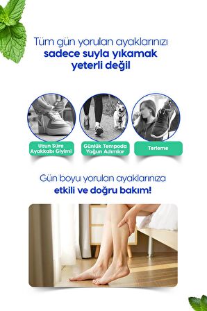 Arındırıcı ve Ferahlatıcı Ayak Bakım Şampuanı KUNDAL Clean & Fresh Foot Shampoo 400ml (Herb Mint)