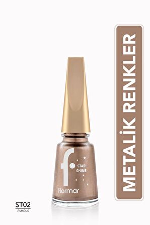Flormar Metalik Parlak Oje - Star Shine Nail Enamel - 002 Famous-8690604564125