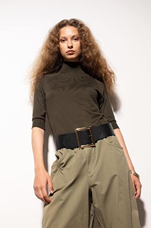 DeFacto Regular Fit Balıkçı Yaka Yarım Kol Basic Düz Triko Kazak U8280AZ24AUKH244