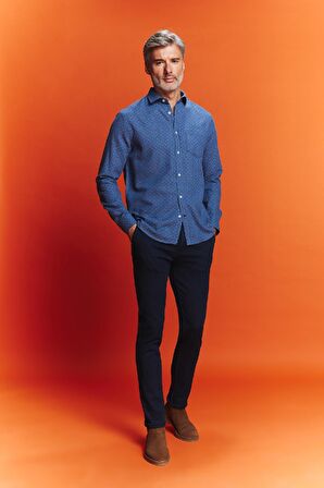 DeFacto Regular Fit Dokulu Cep Detaylı Uzun Kollu Gömlek B1872AX23AUNV261