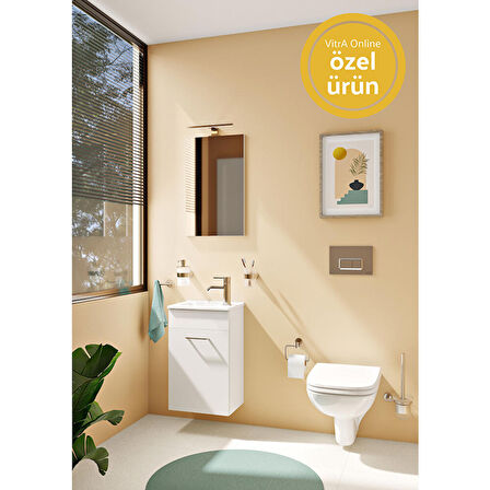 VitrA Ardea 67087 Banyo Dolabı Seti Kapaklı 40 cm Parlak Beyaz