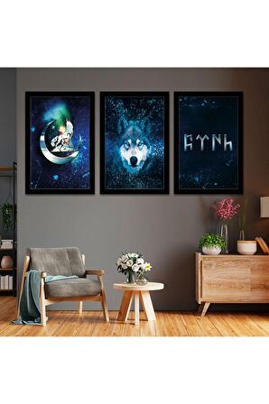 Beyaz Gül Saatli Kanvas Tablo