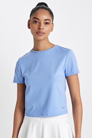 DeFactoFit Slim Fit Dar Kesim Bisiklet Yaka Arma Baskılı Sporcu Kısa Kollu Tişört C8369AX24HSPR457