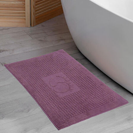 Homedius Banyo Kareli Ayak Desenli Pamuk Ayak Havlusu 50x70cm
