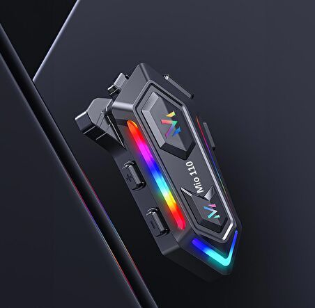 Mioji Mio 110 RGB 1000mAh IPX6 Motosiklet Kask Bluetooth Intercom Kulaklık