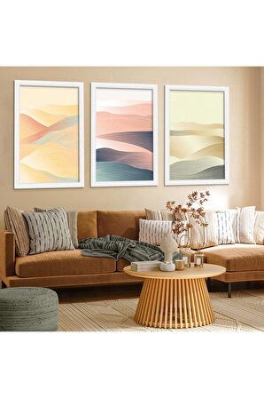 Gold Aynalı Pleksi Çerçeveli Fatiha, Nas, Felak Suresi Dini Üçlü Mdf Tablo Seti