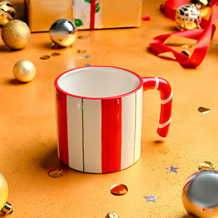 Karaca New Year Yılbaşı Candy Stripe Kupa 720 ml