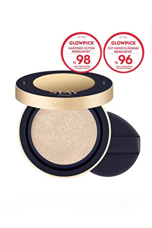 Uzun Süre Kalıcı , Yüksek Kapatıcılık Sağlayan Cushion SPF40++ 15g  Stay Cushion (No.21P)