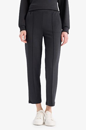 Regular Fit Esnek Belli Cepli Basic Düz Pantolon
