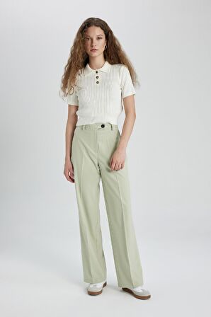 DeFacto Slim Fit Dar Kesim Polo Yaka Kısa Kollu Triko Tişört N9752AZ24SPER103