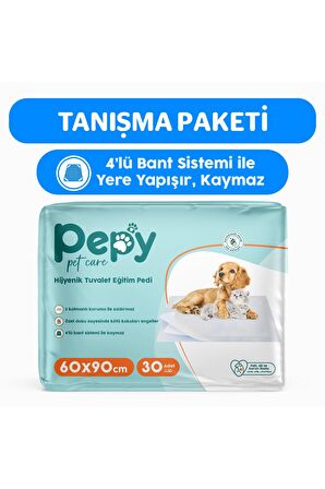 60x90 Hijyenik Tuvalet Eğitim Pedi 30'lu 1 Paket 30 Adet