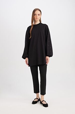 Regular Fit Uzun Kollu Tişört Tunik