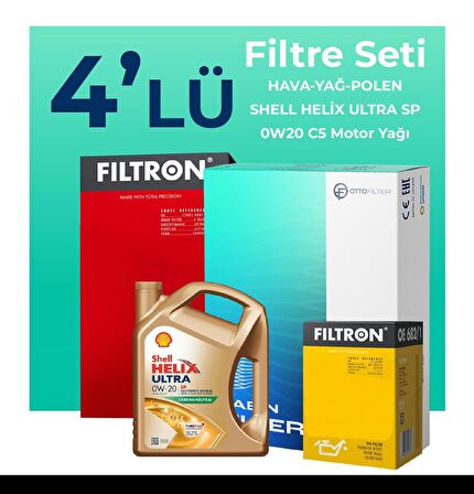 Filtron Seat Arona 1.0 TSi Filtre Bakım Seti Shell Motor Yağlı (2017-2024) 4 Lü