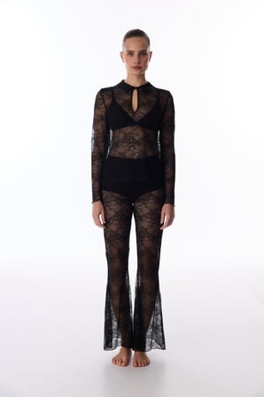 Siyah Lace Tişört